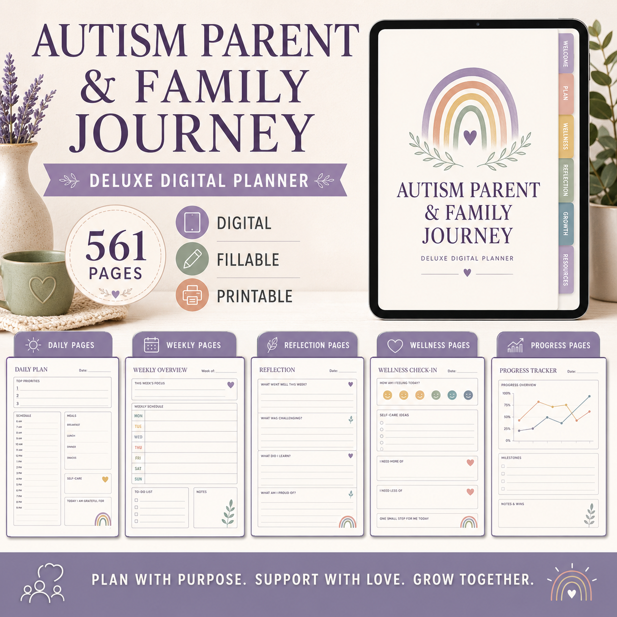 Autism Parent and Family Journey Deluxe Planner — listing image 04