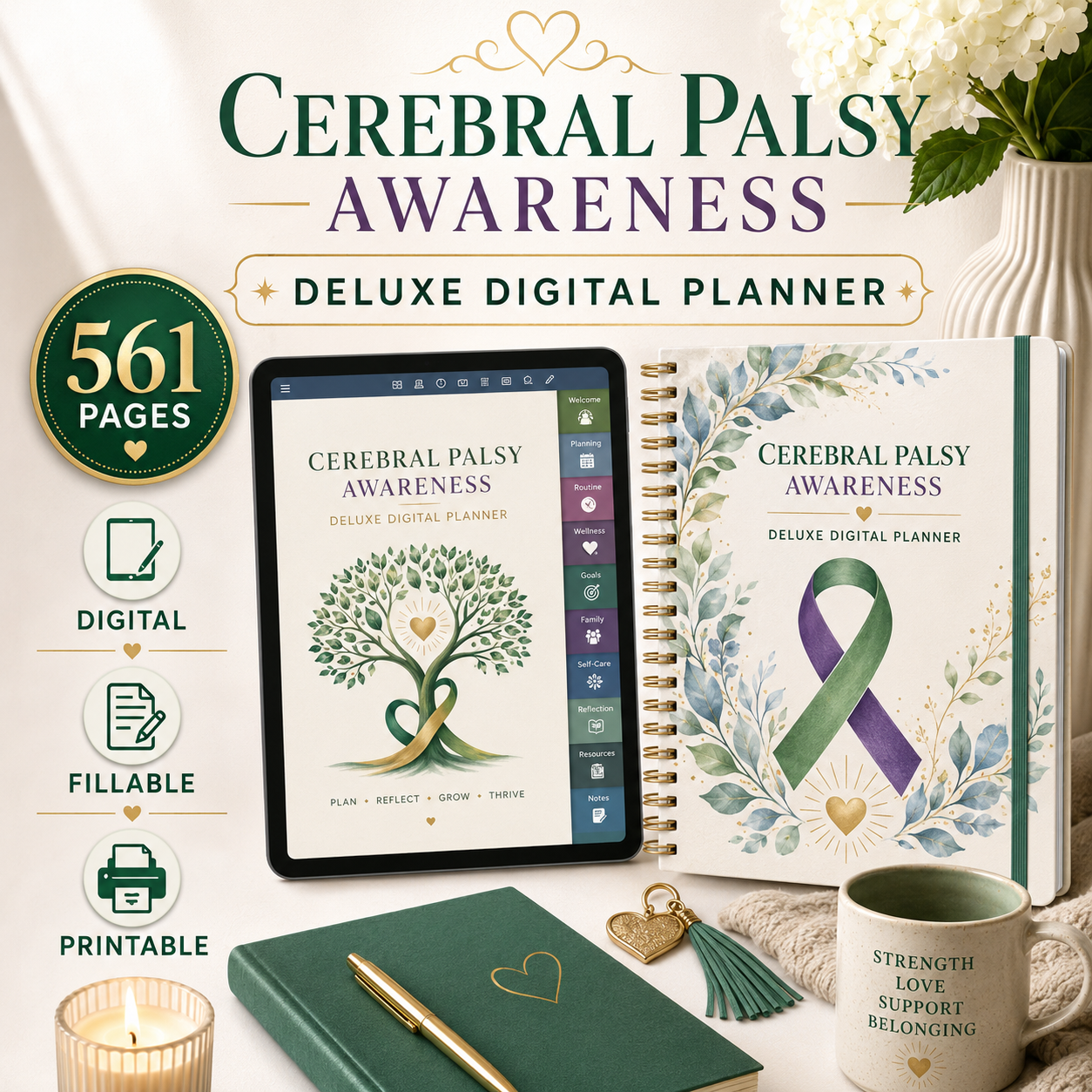 Cerebral Palsy Awareness and Advocacy Deluxe Planner — listing image 01