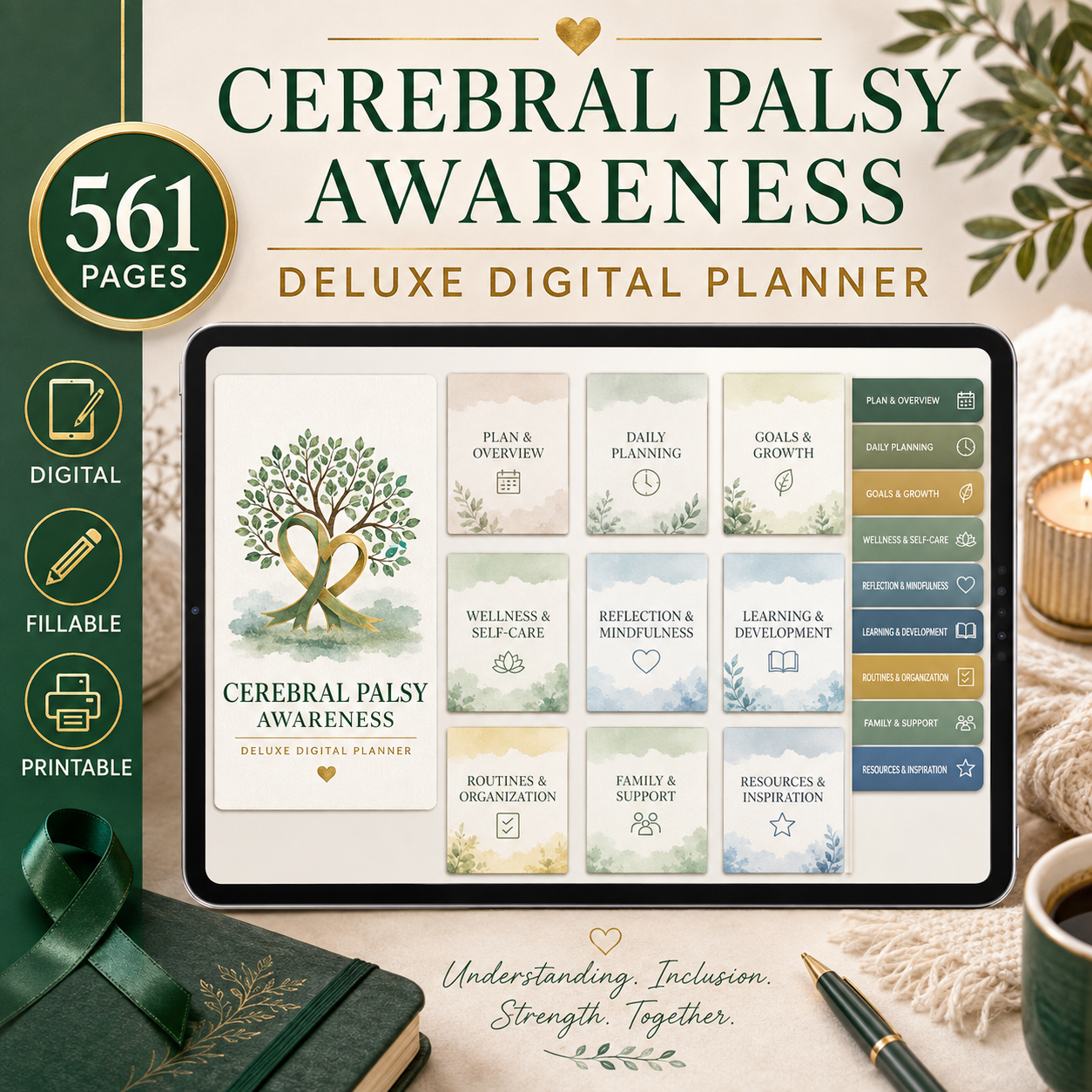 Cerebral Palsy Awareness and Advocacy Deluxe Planner — listing image 03