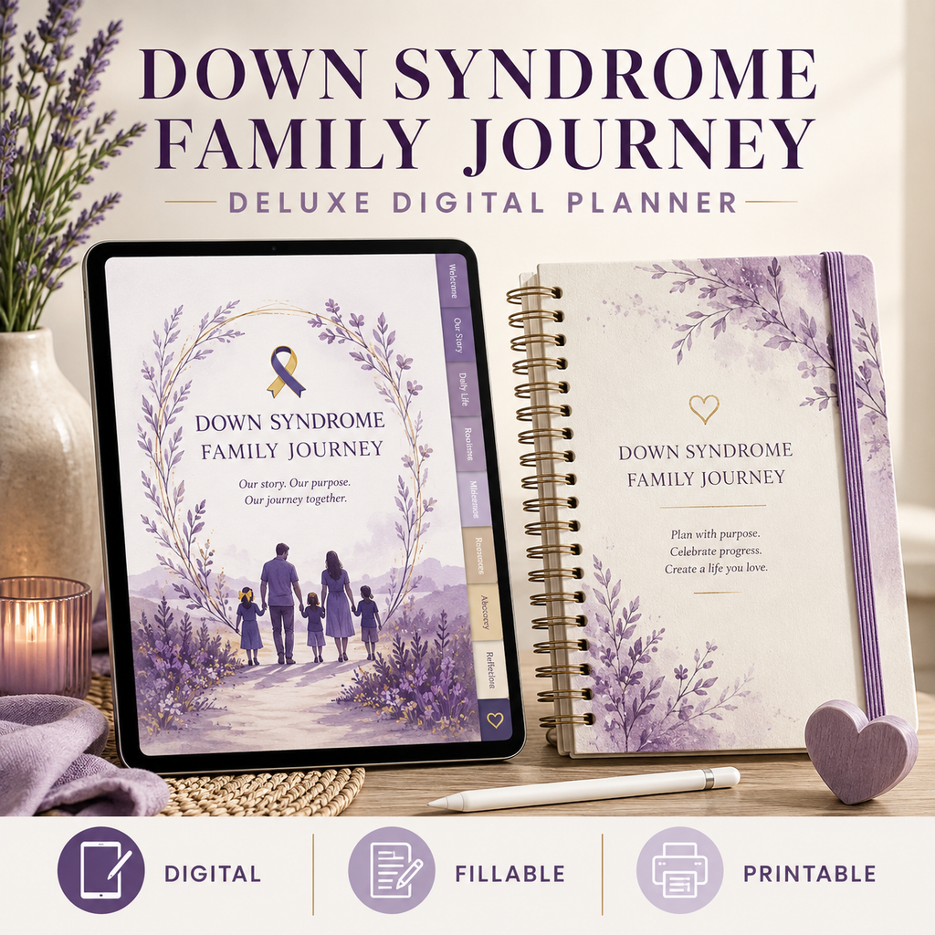 Down Syndrome Family Journey Deluxe Digital Planner — listing image 01