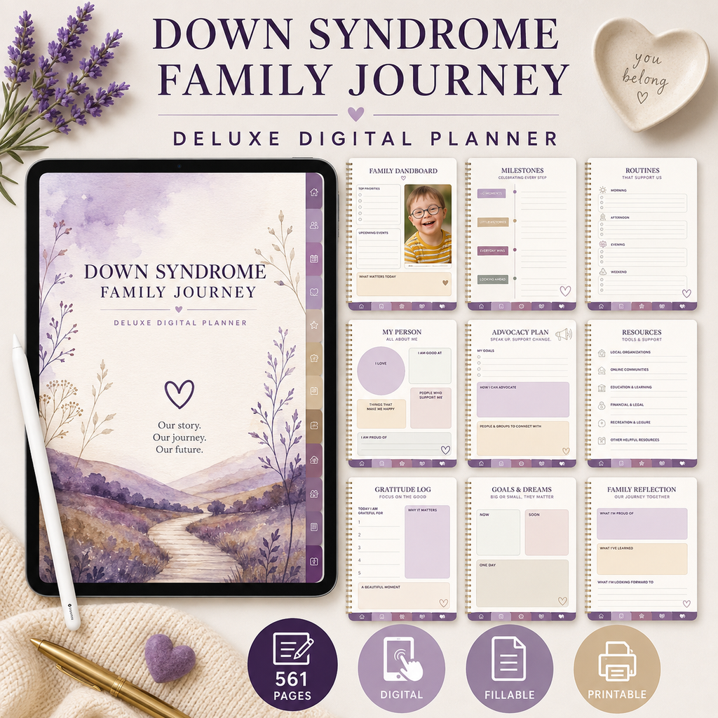 Down Syndrome Family Journey Deluxe Digital Planner — listing image 02