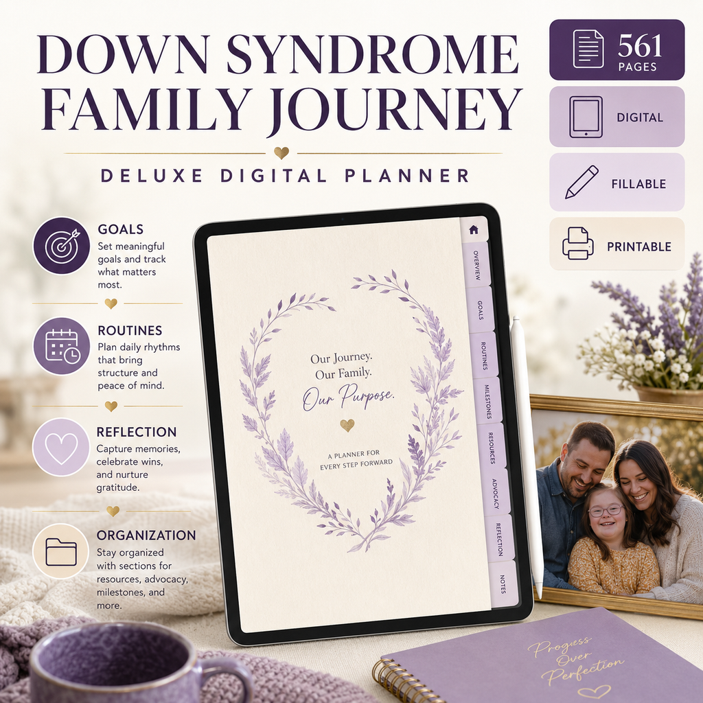 Down Syndrome Family Journey Deluxe Digital Planner — listing image 03