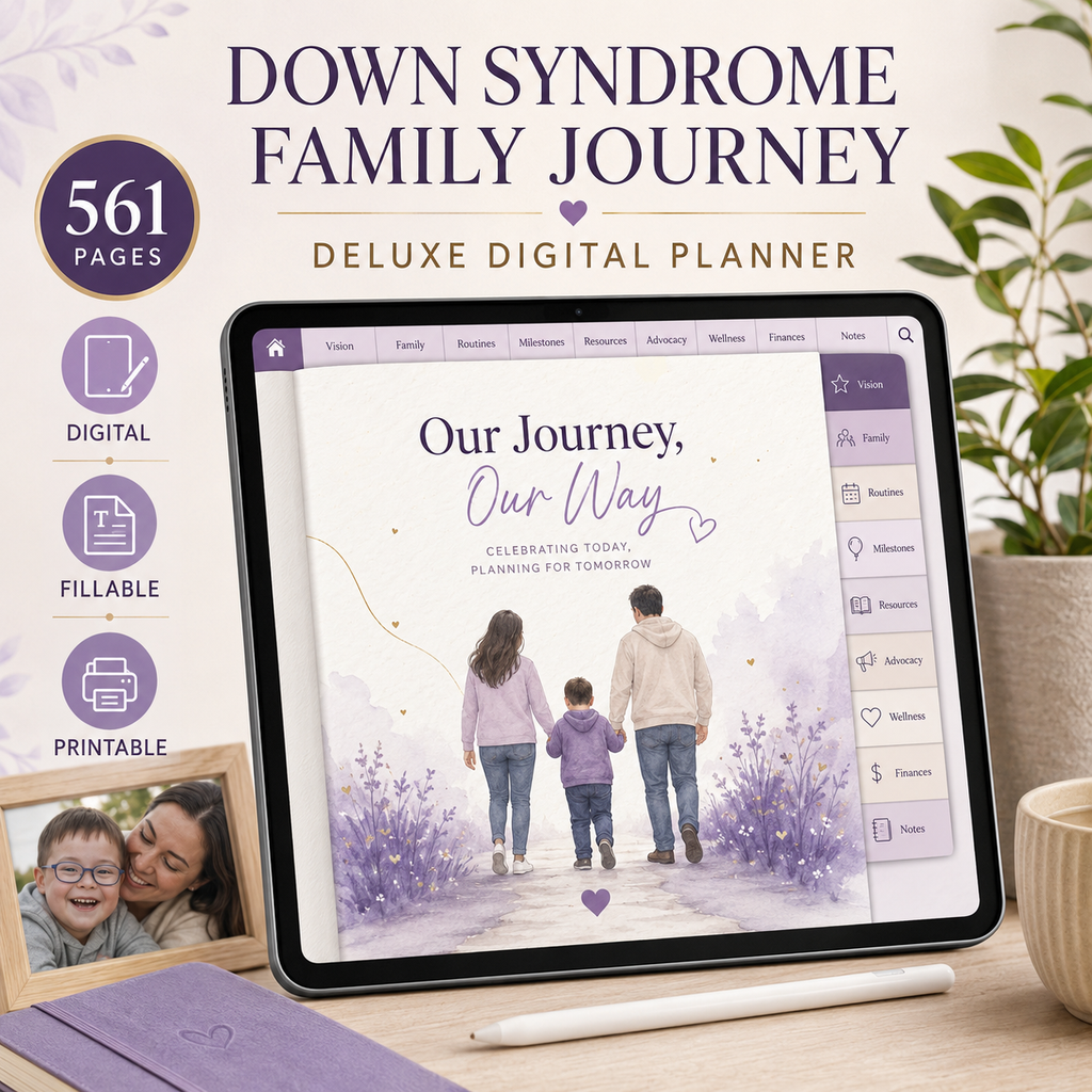 Down Syndrome Family Journey Deluxe Digital Planner — listing image 04