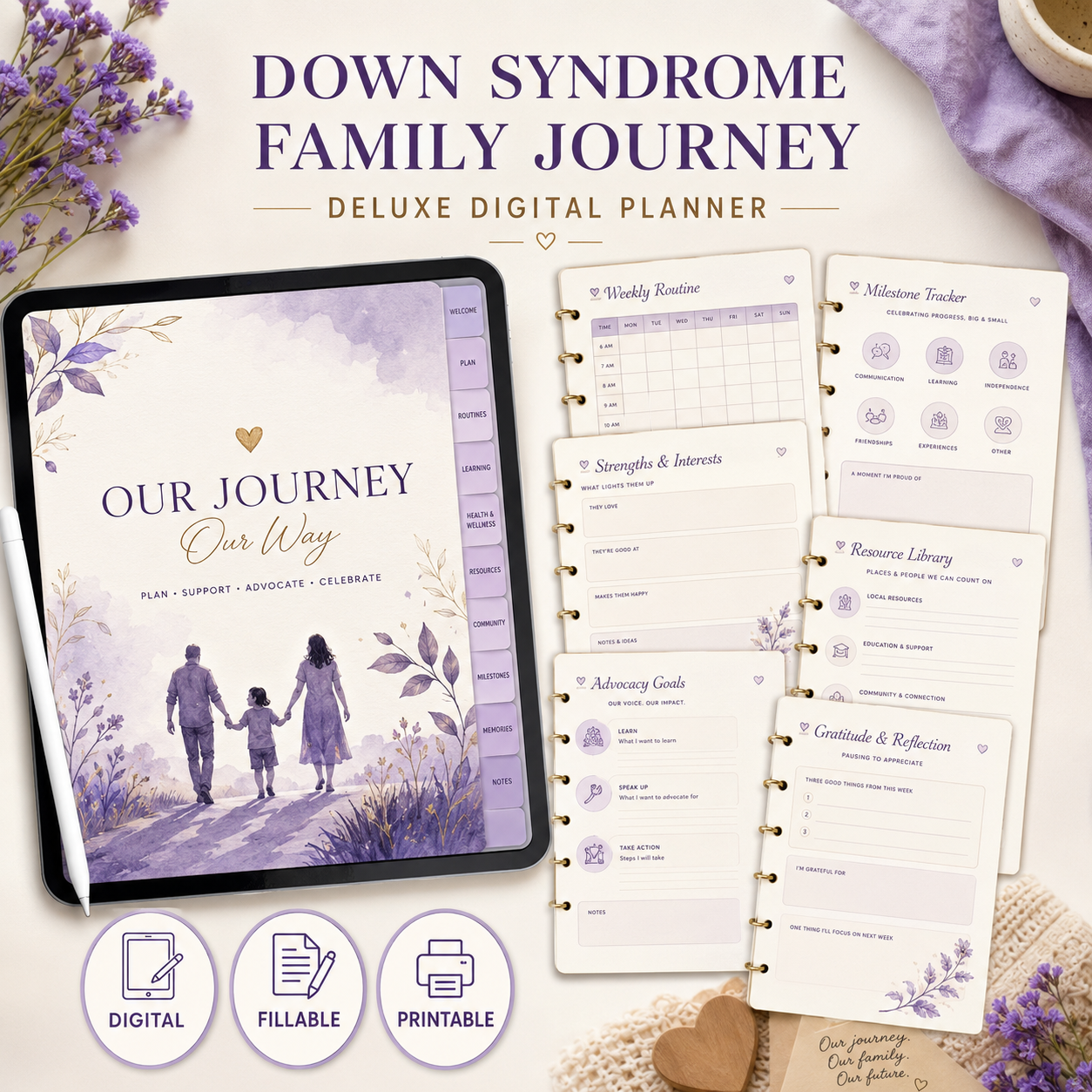 Down Syndrome Family Journey Deluxe Digital Planner — listing image 08