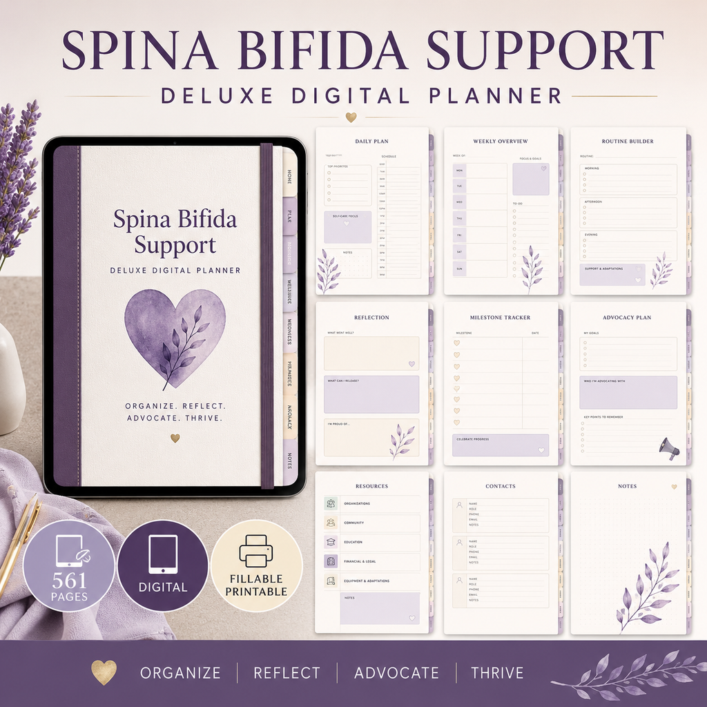 Spina Bifida Support Deluxe Digital Planner — listing image 02