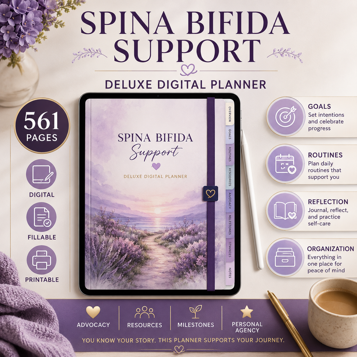 Spina Bifida Support Deluxe Digital Planner — listing image 03
