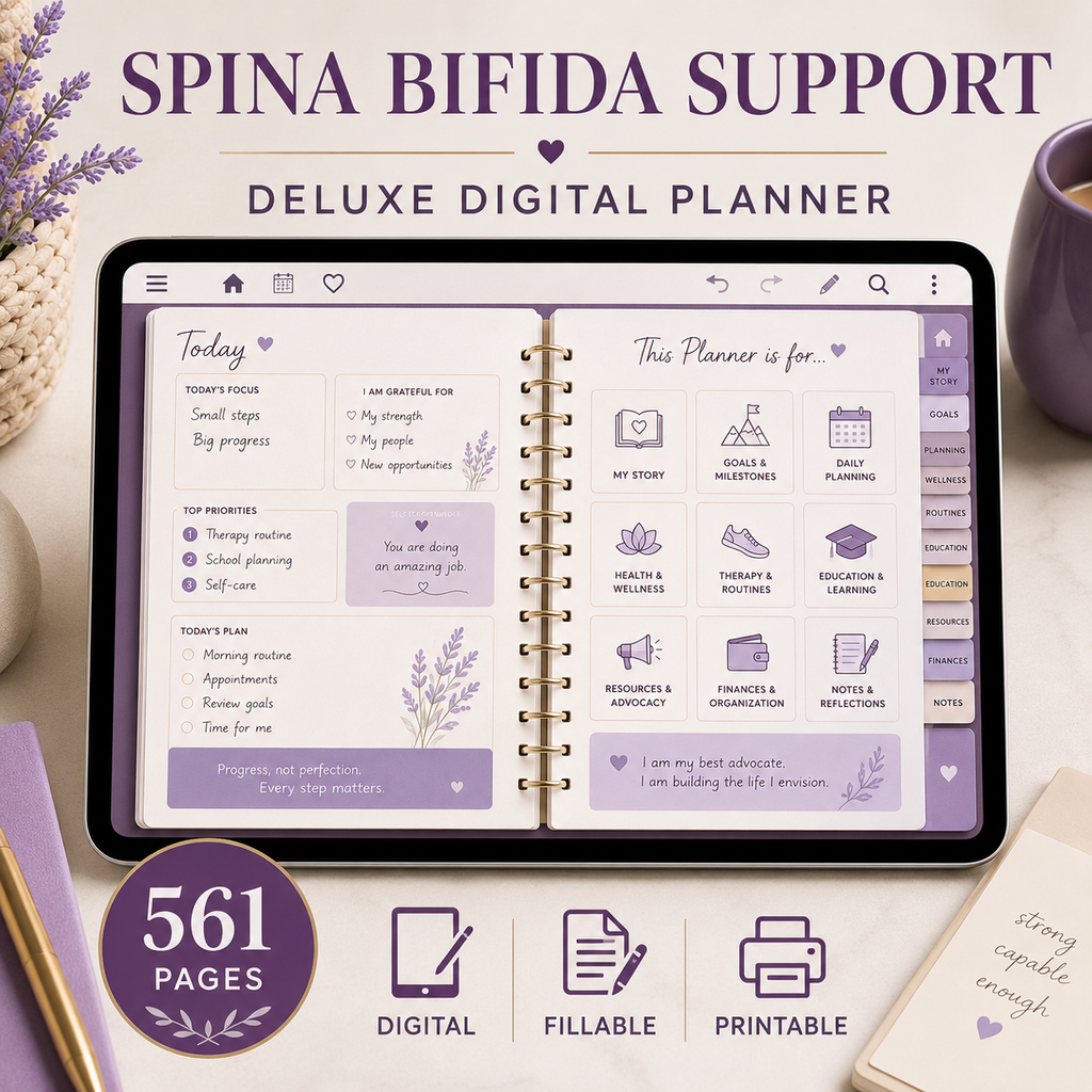 Spina Bifida Support Deluxe Digital Planner — listing image 04