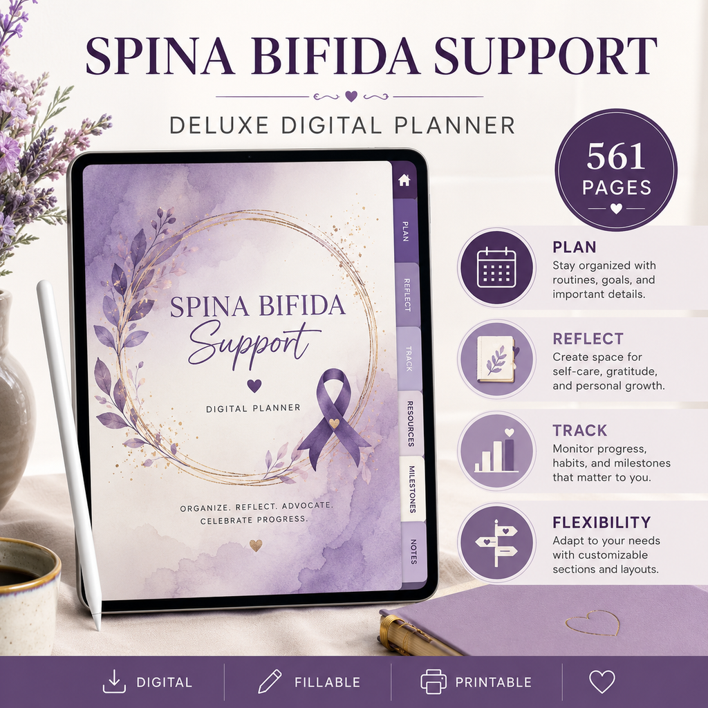 Spina Bifida Support Deluxe Digital Planner — listing image 07
