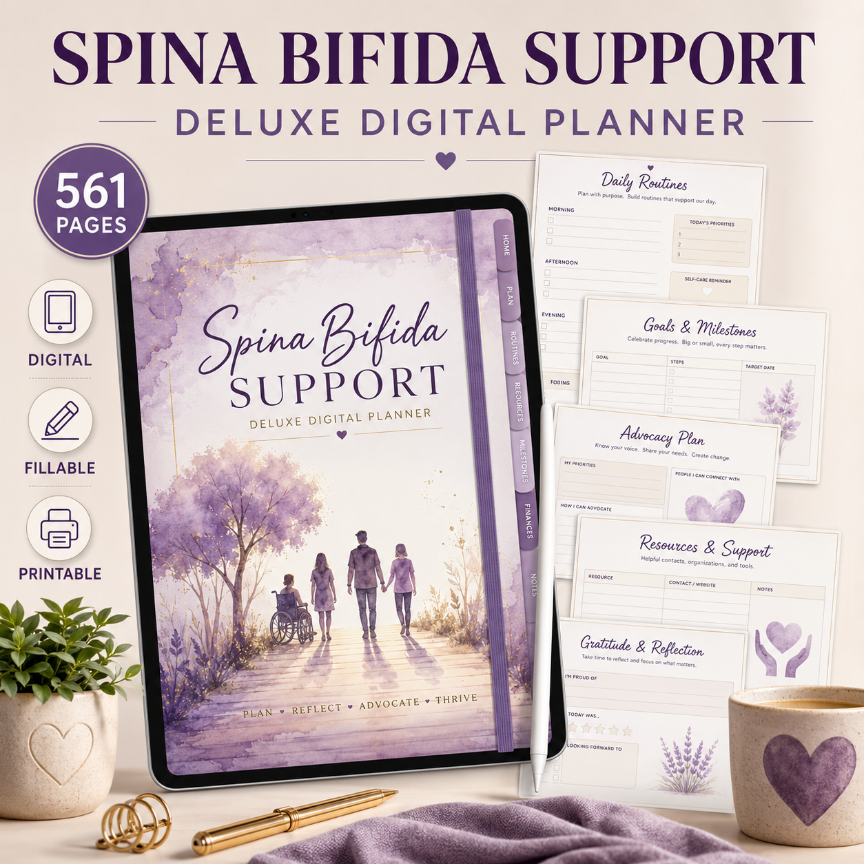 Spina Bifida Support Deluxe Digital Planner — listing image 08