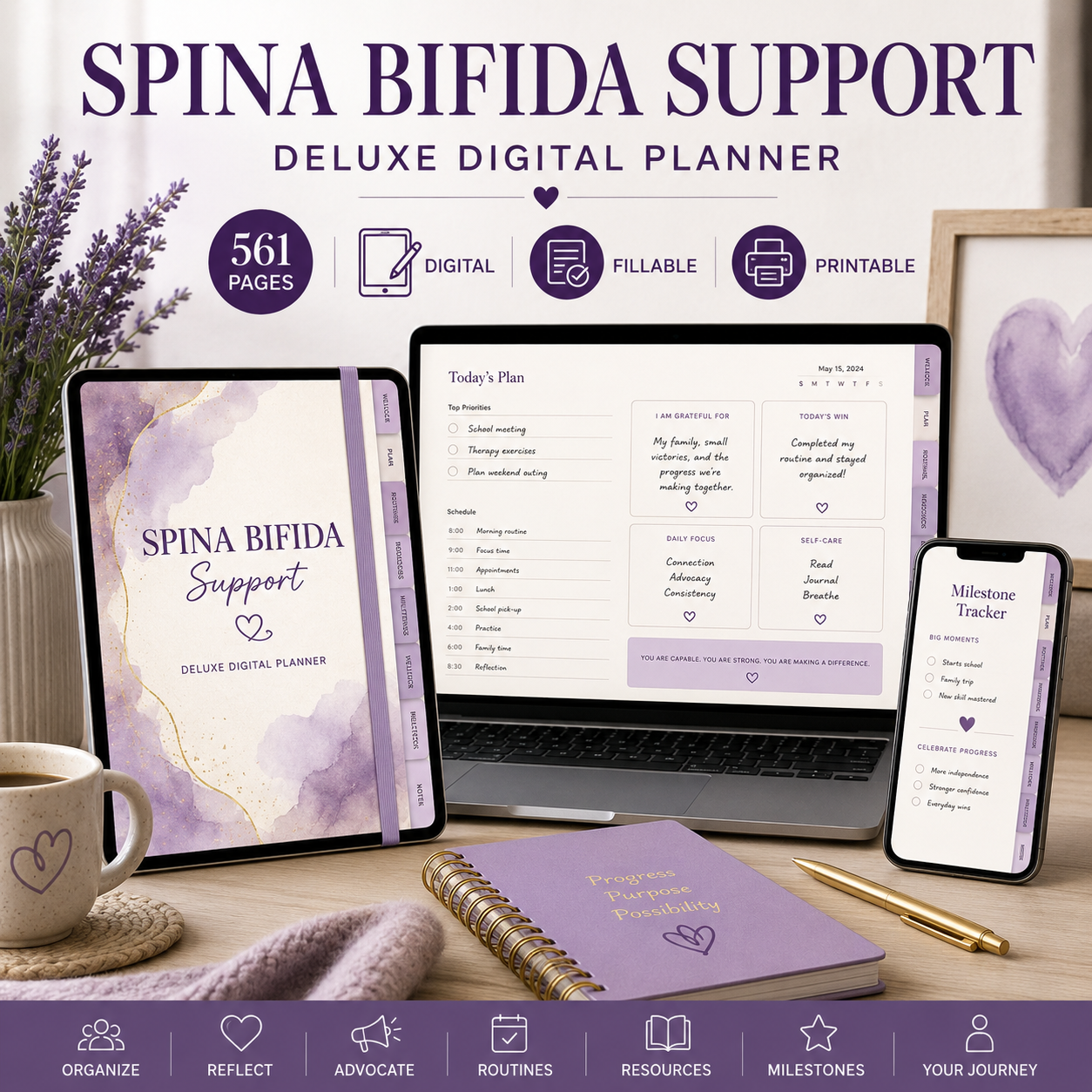 Spina Bifida Support Deluxe Digital Planner — listing image 09