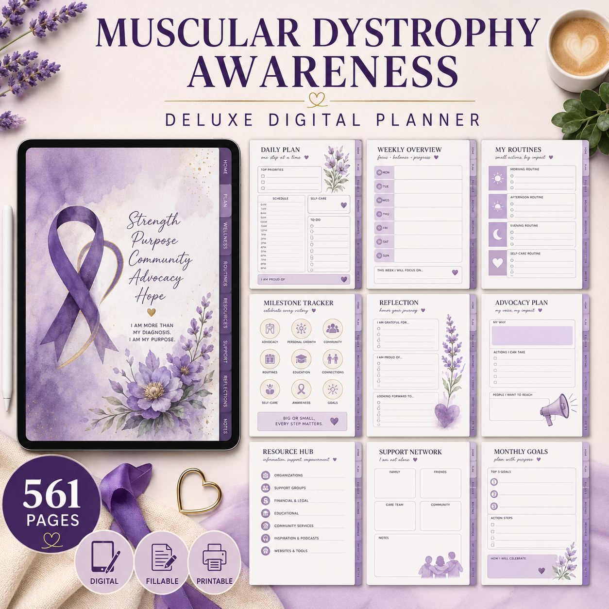 Muscular Dystrophy Awareness and Support Deluxe Planner — listing image 02