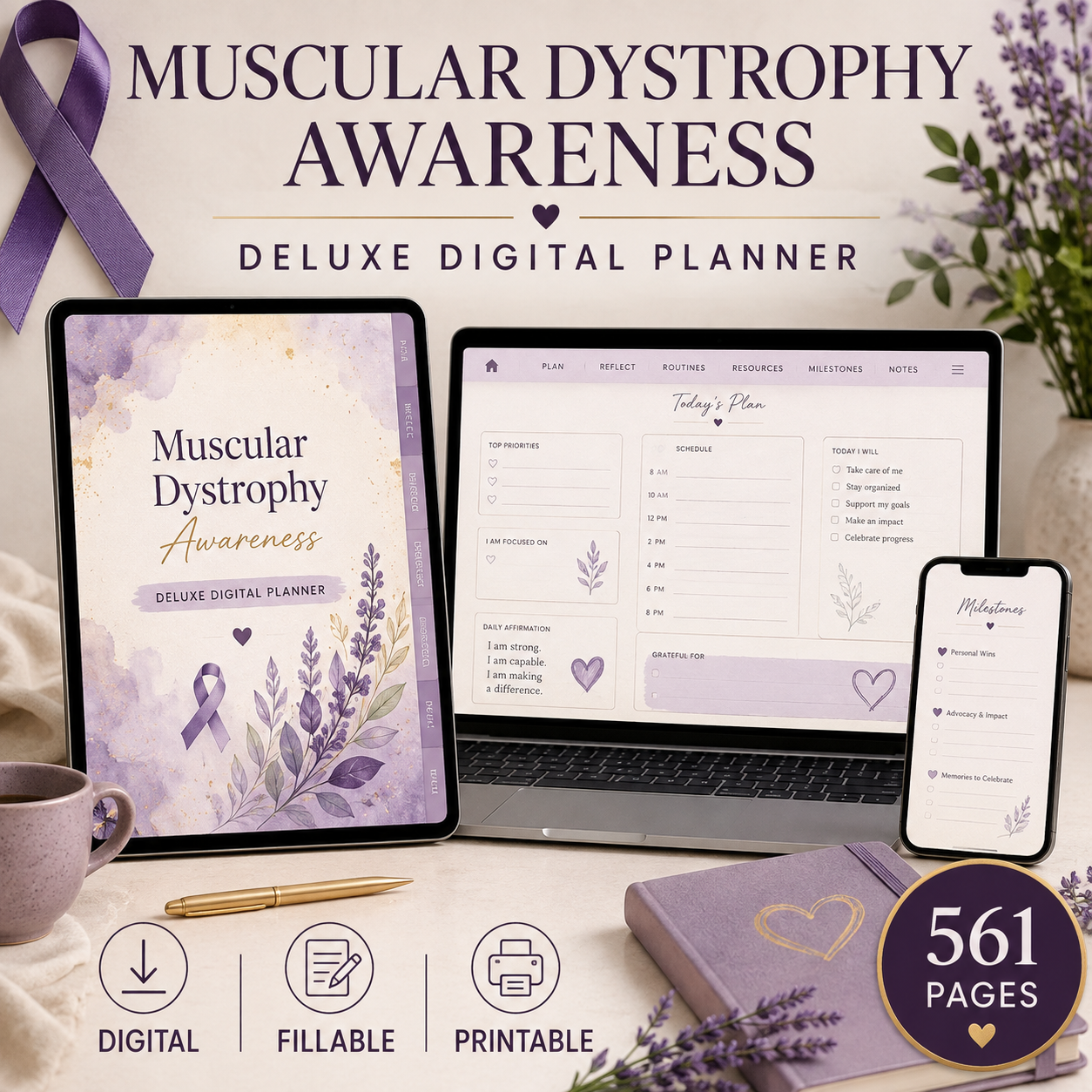 Muscular Dystrophy Awareness and Support Deluxe Planner — listing image 09