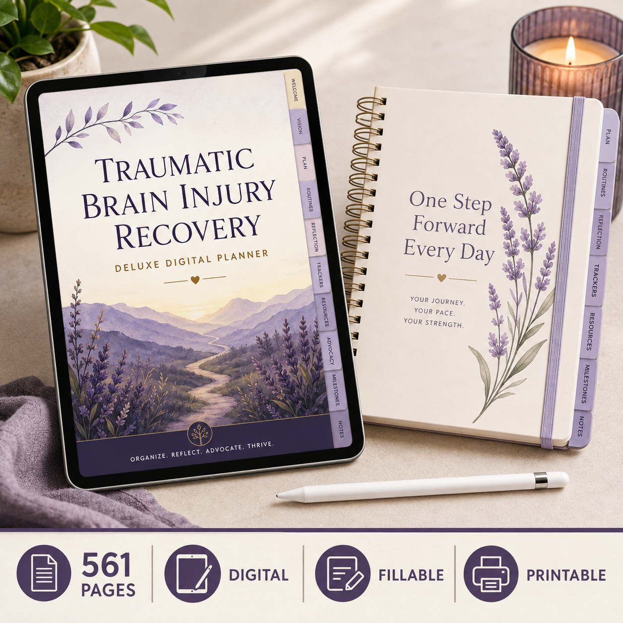 Traumatic Brain Injury Recovery Support Deluxe Planner — listing image 01
