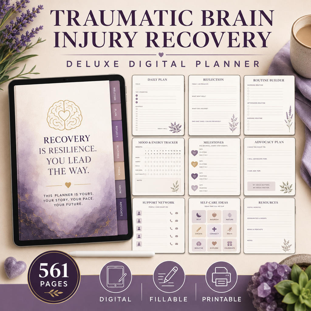 Traumatic Brain Injury Recovery Support Deluxe Planner — listing image 02