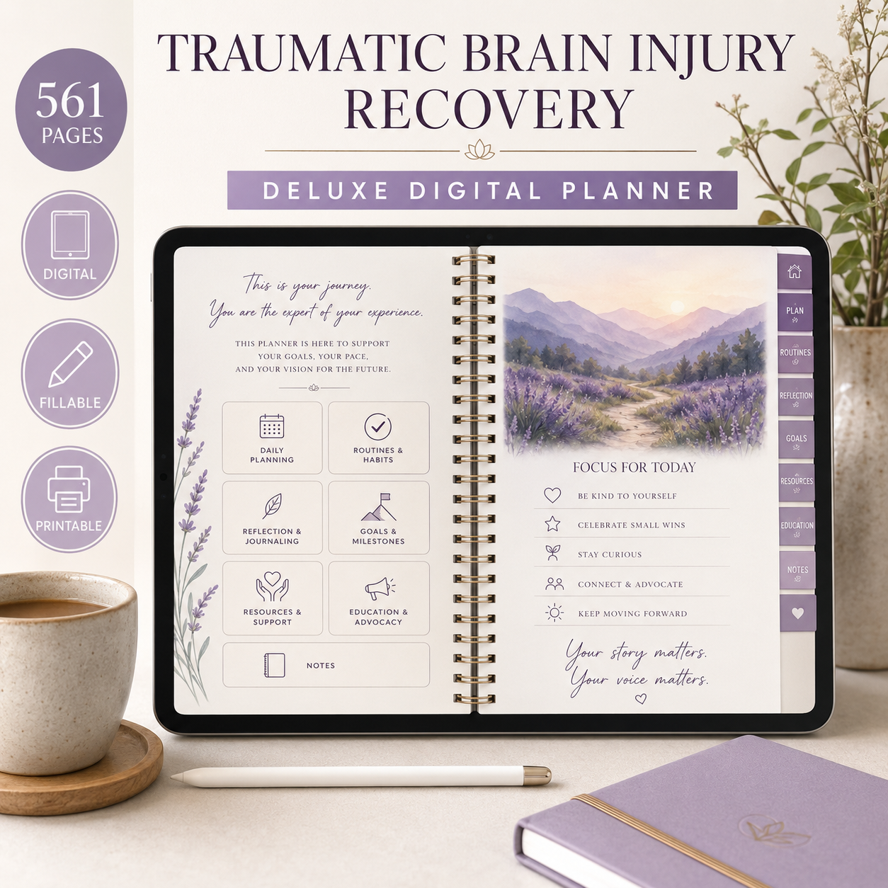 Traumatic Brain Injury Recovery Support Deluxe Planner — listing image 04