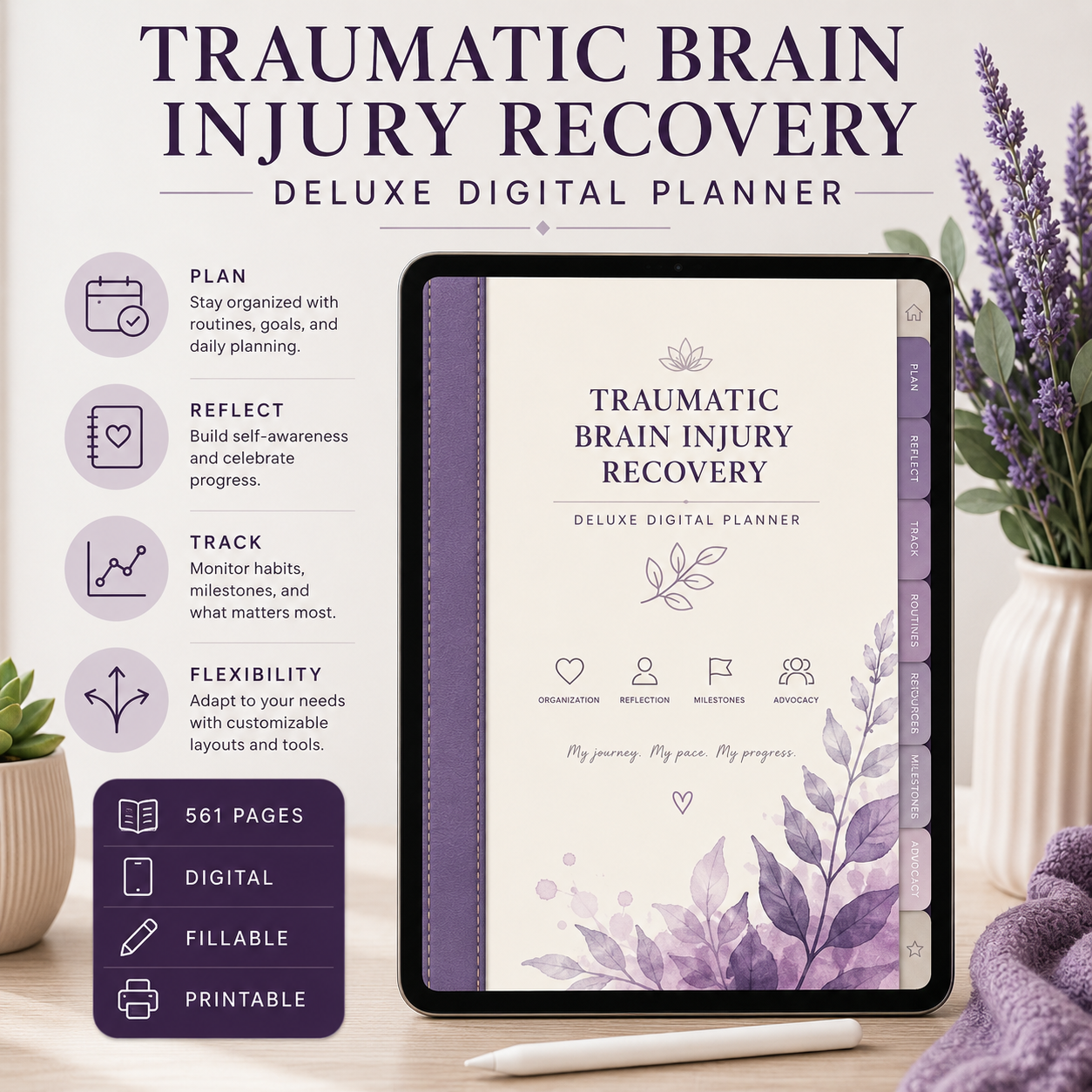 Traumatic Brain Injury Recovery Support Deluxe Planner — listing image 07