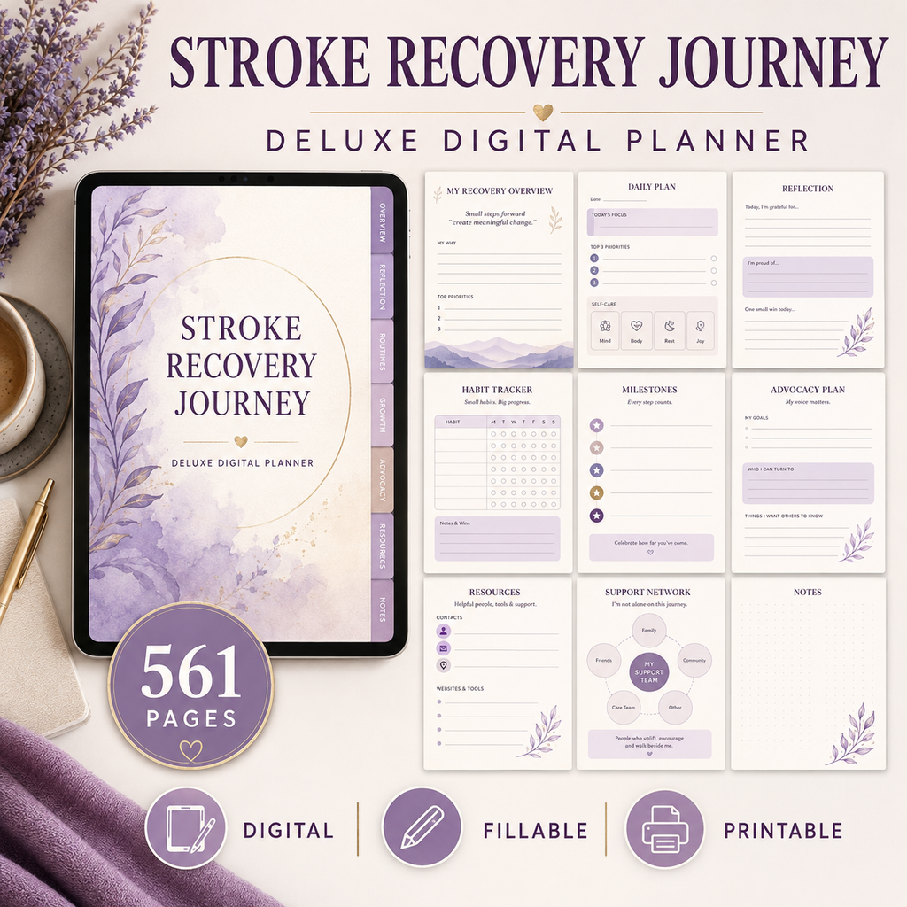 Stroke Recovery Journey Deluxe Digital Planner — listing image 02