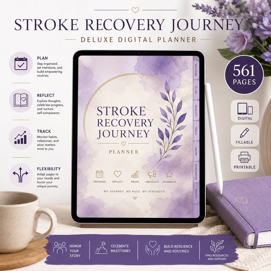 Stroke Recovery Journey Deluxe Digital Planner — listing image 07