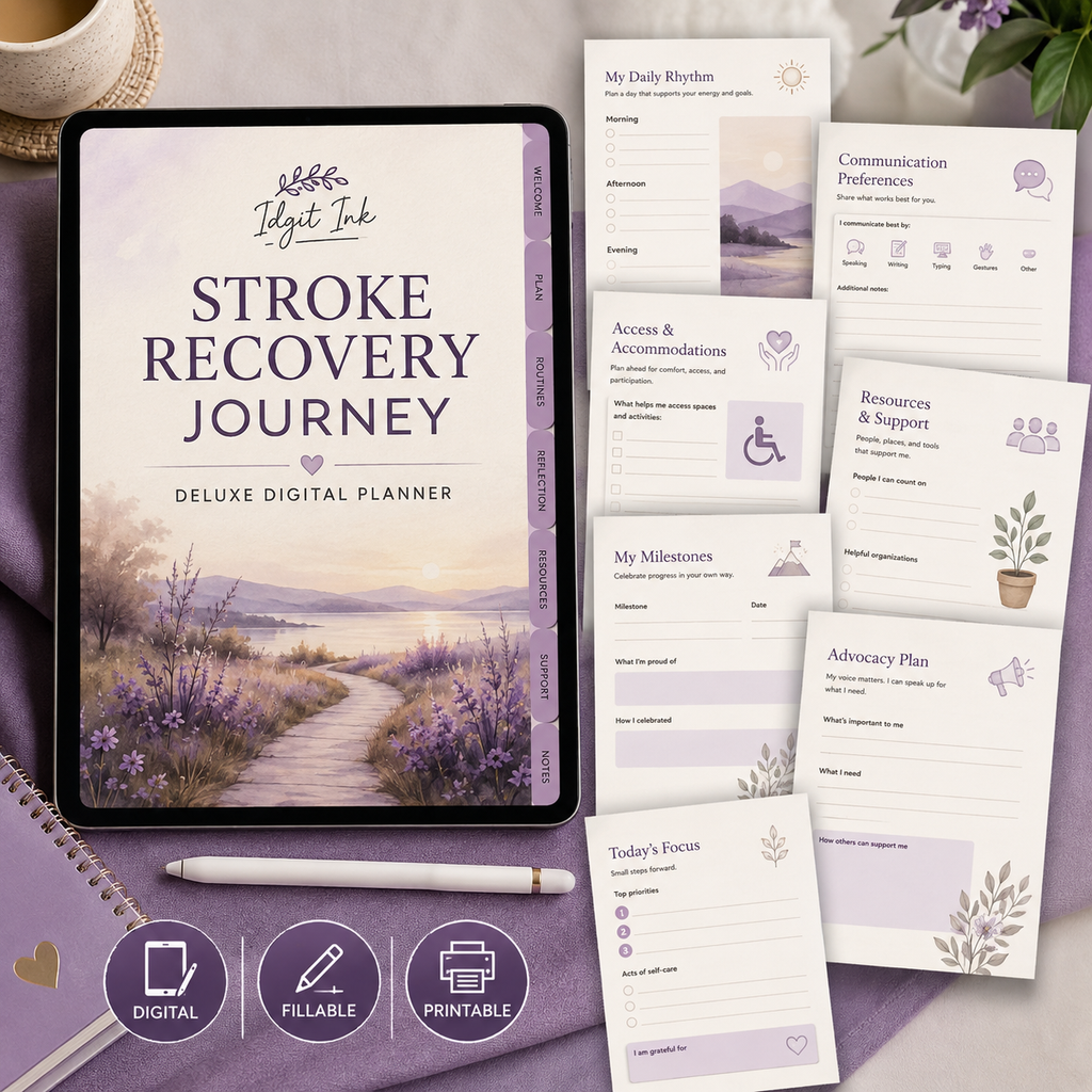 Stroke Recovery Journey Deluxe Digital Planner — listing image 08