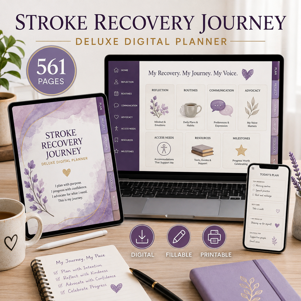 Stroke Recovery Journey Deluxe Digital Planner — listing image 09