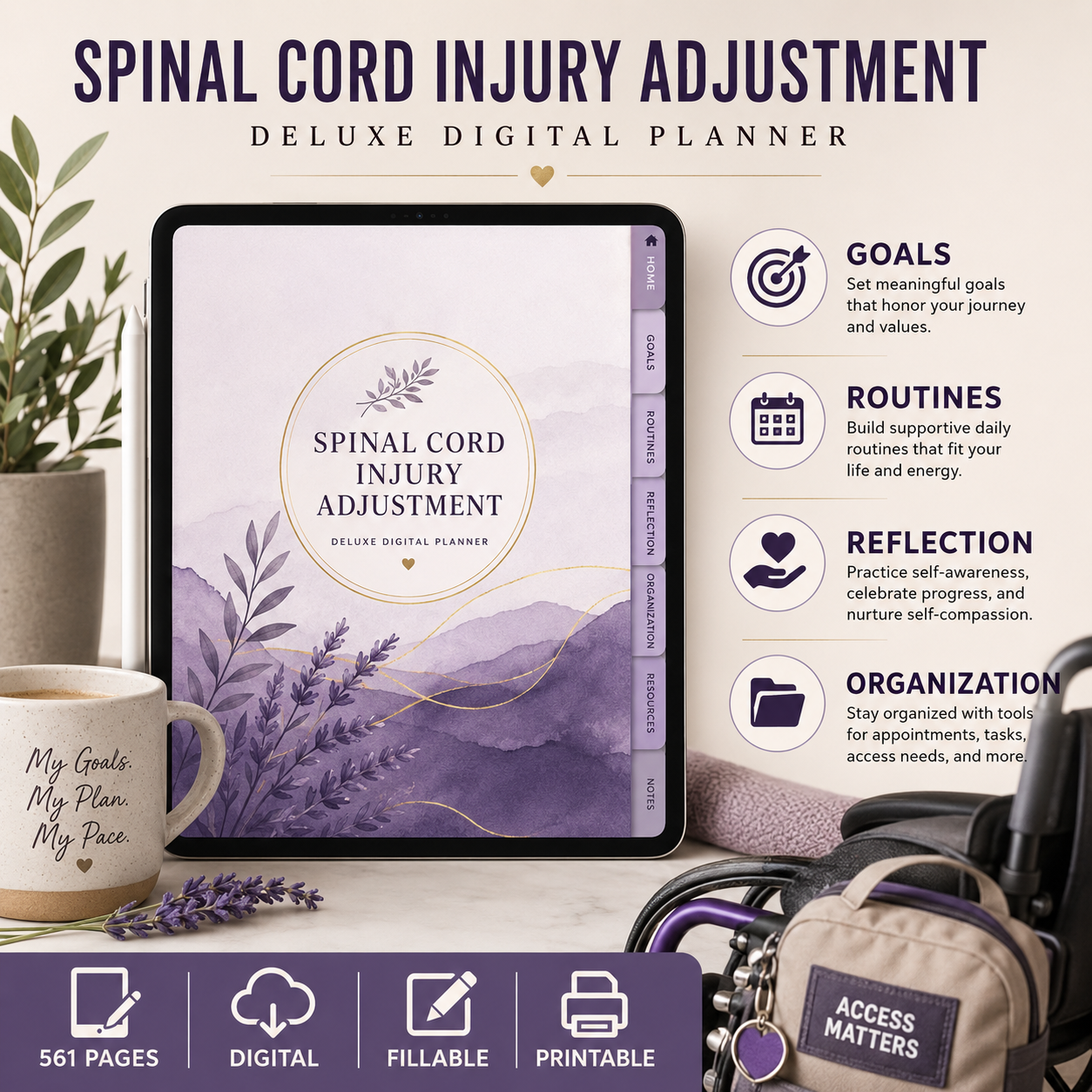 Spinal Cord Injury Adjustment Deluxe Digital Planner — listing image 03