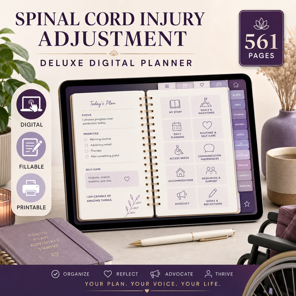 Spinal Cord Injury Adjustment Deluxe Digital Planner — listing image 04