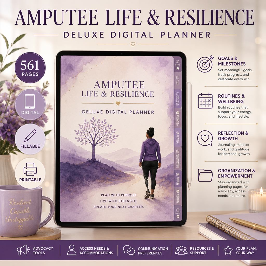 Amputee Life and Resilience Deluxe Digital Planner — listing image 03
