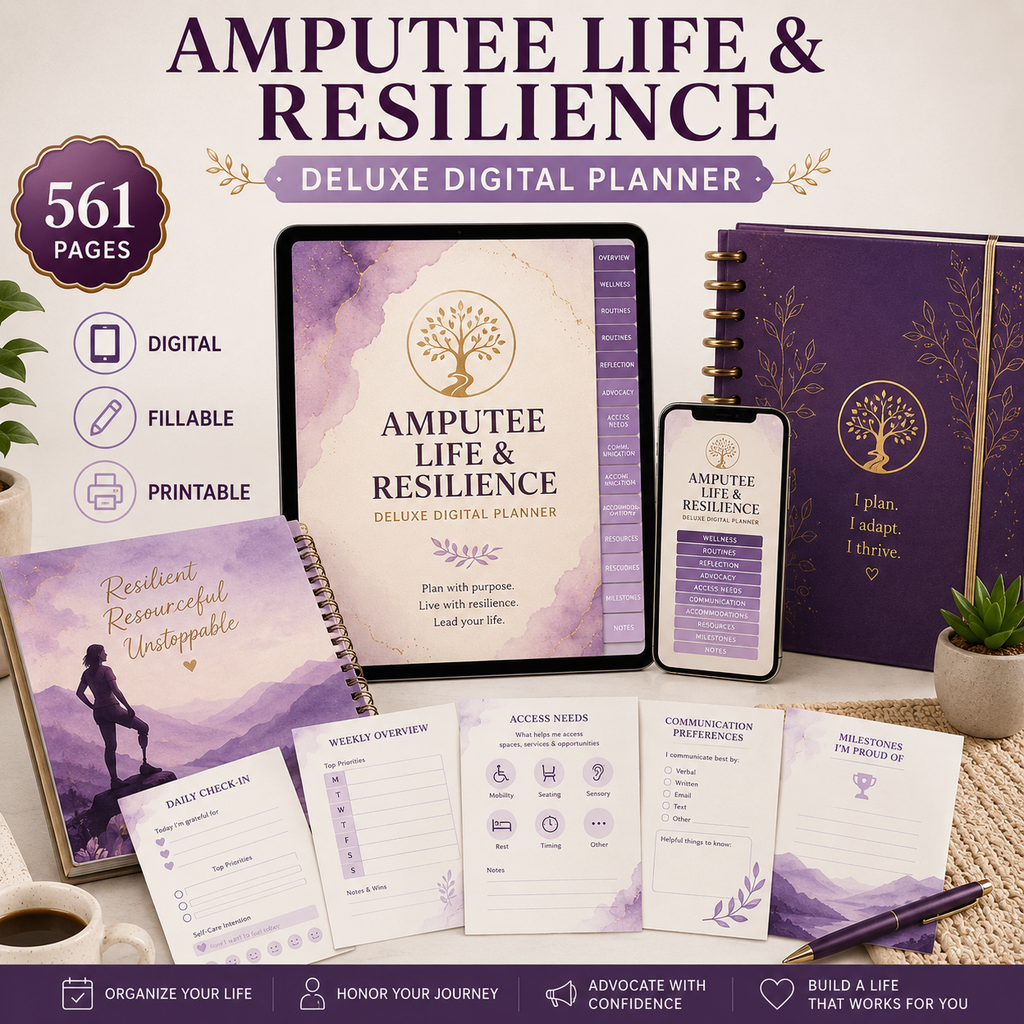Amputee Life and Resilience Deluxe Digital Planner — listing image 06