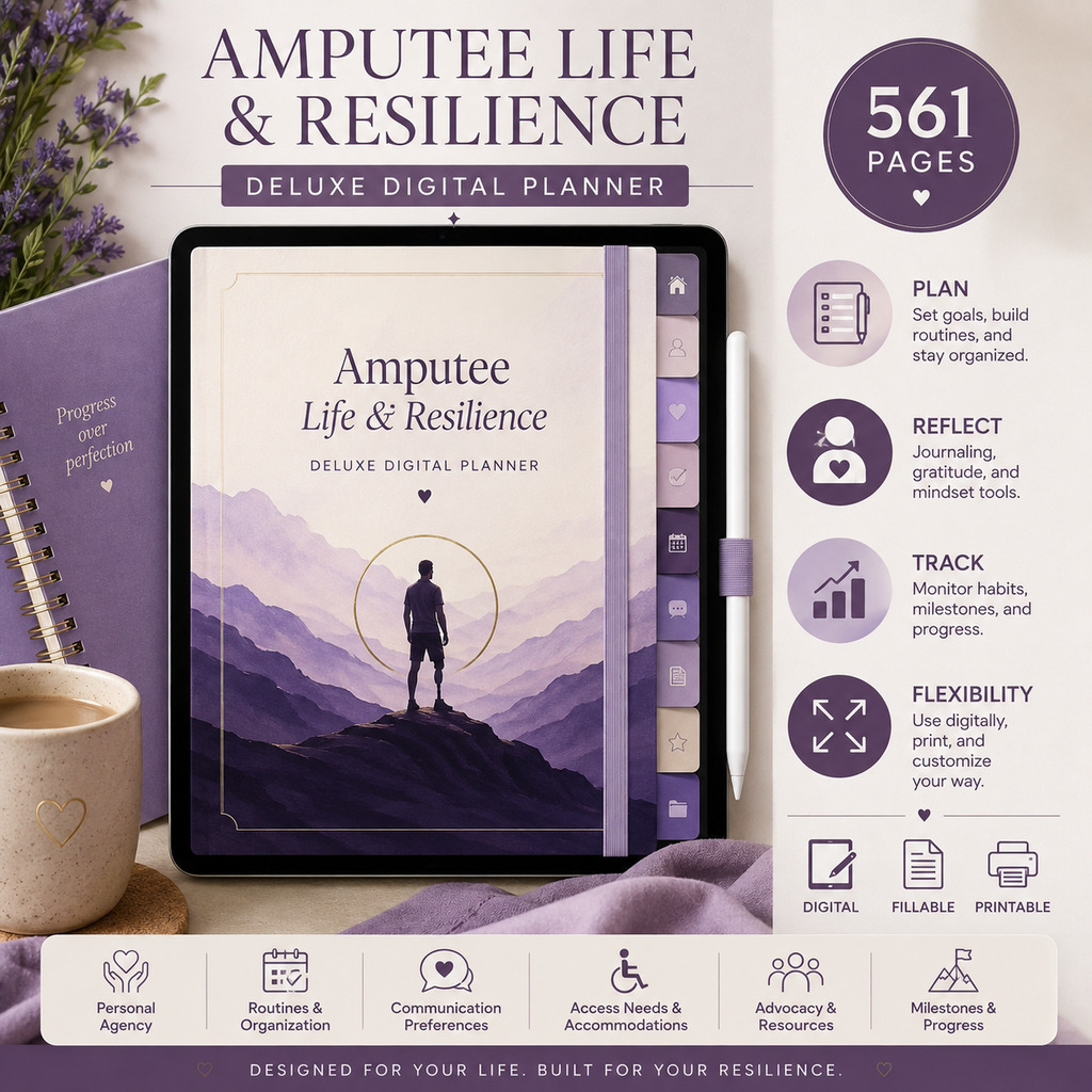 Amputee Life and Resilience Deluxe Digital Planner — listing image 07