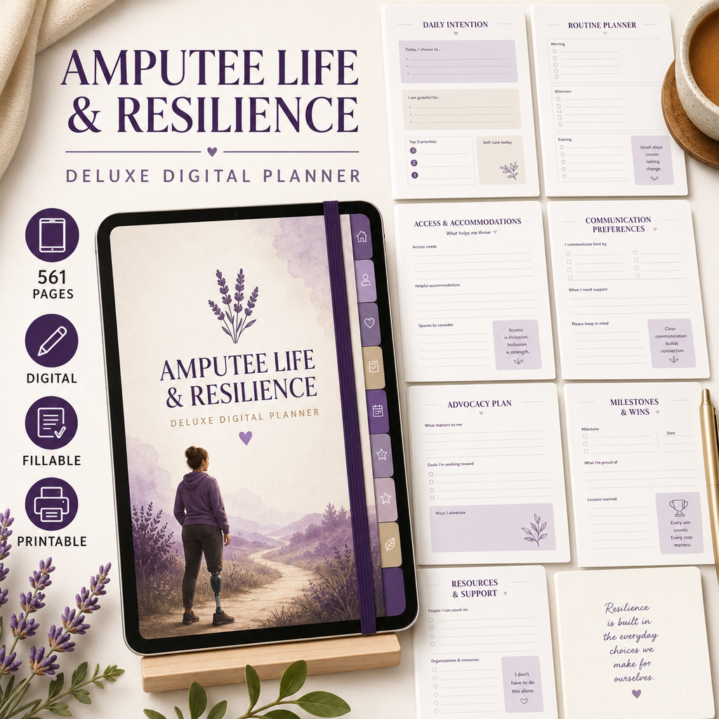 Amputee Life and Resilience Deluxe Digital Planner — listing image 08