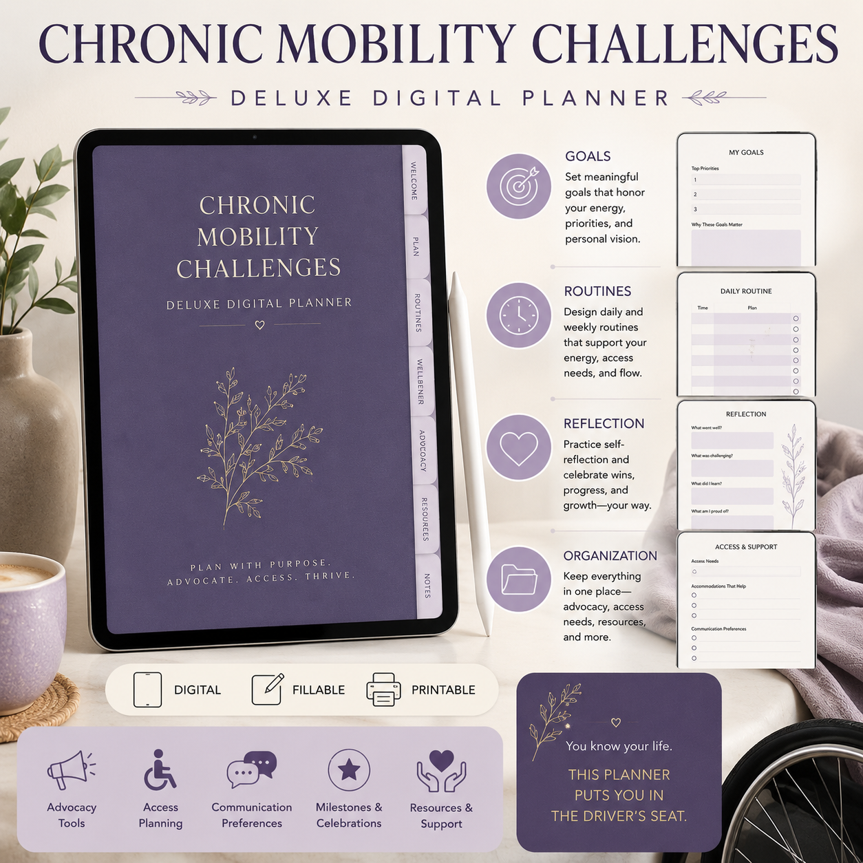 Chronic Mobility Challenges Deluxe Digital Planner — listing image 03