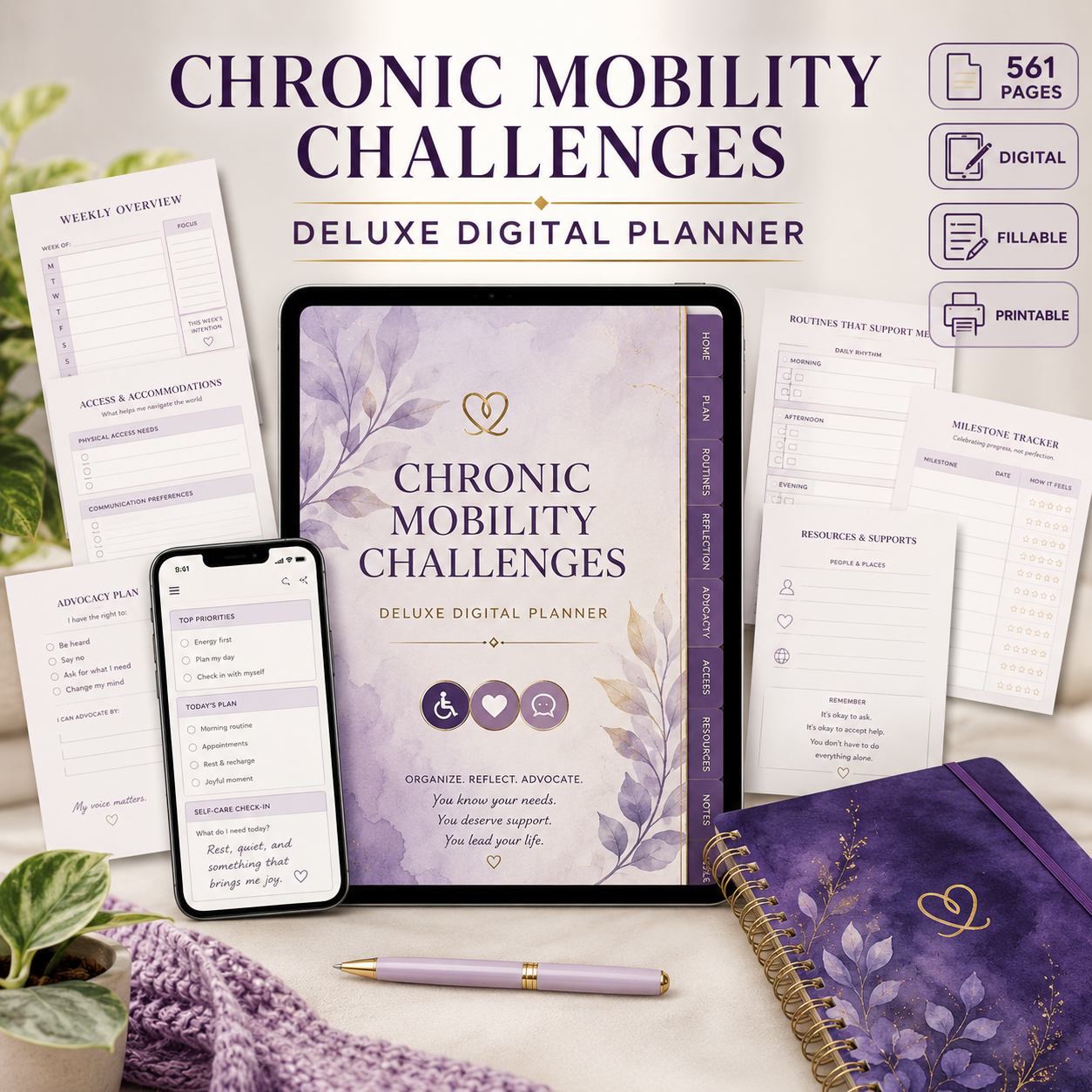 Chronic Mobility Challenges Deluxe Digital Planner — listing image 06