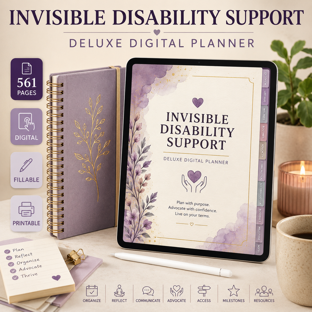 Invisible Disability Support Deluxe Digital Planner listing image 1 of 10