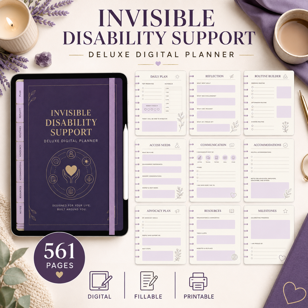 Invisible Disability Support Deluxe Digital Planner — listing image 02
