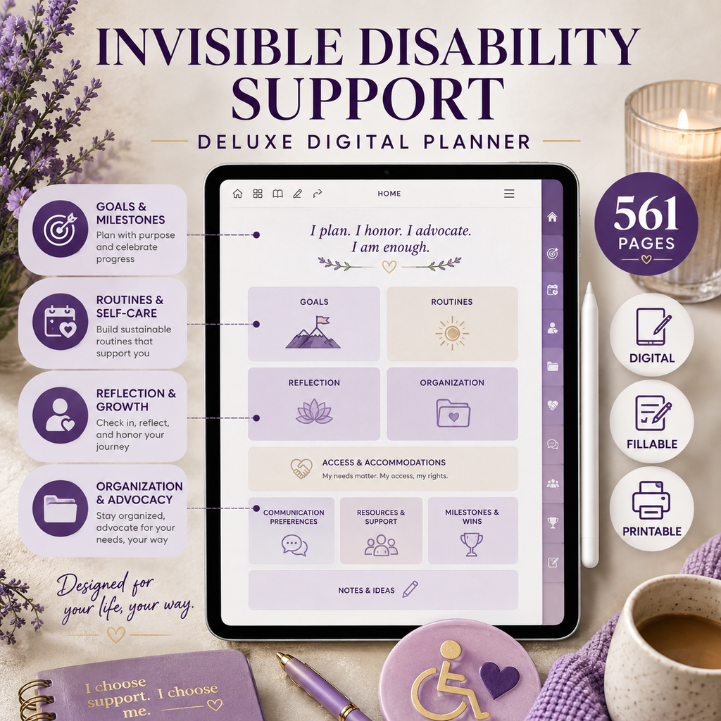 Invisible Disability Support Deluxe Digital Planner — listing image 03