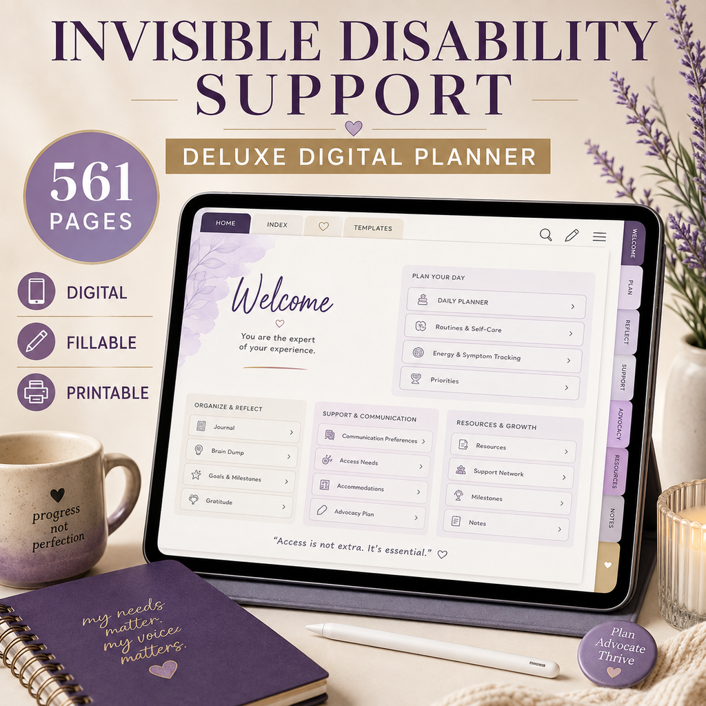 Invisible Disability Support Deluxe Digital Planner — listing image 04
