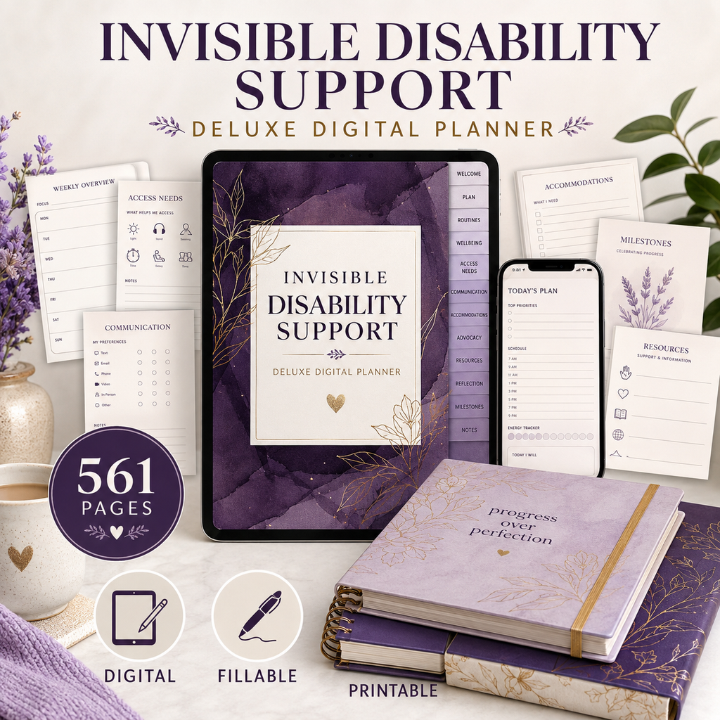 Invisible Disability Support Deluxe Digital Planner — listing image 06