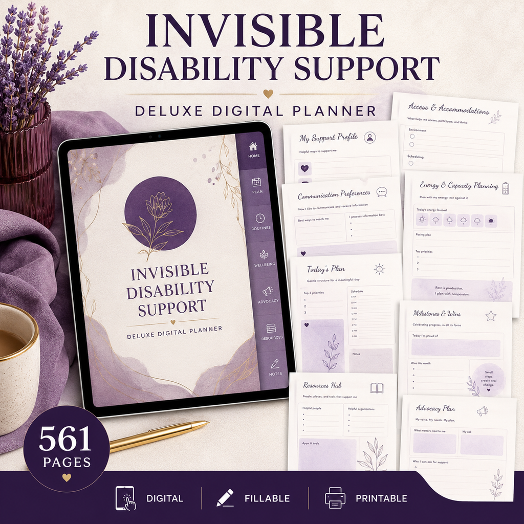 Invisible Disability Support Deluxe Digital Planner — listing image 08