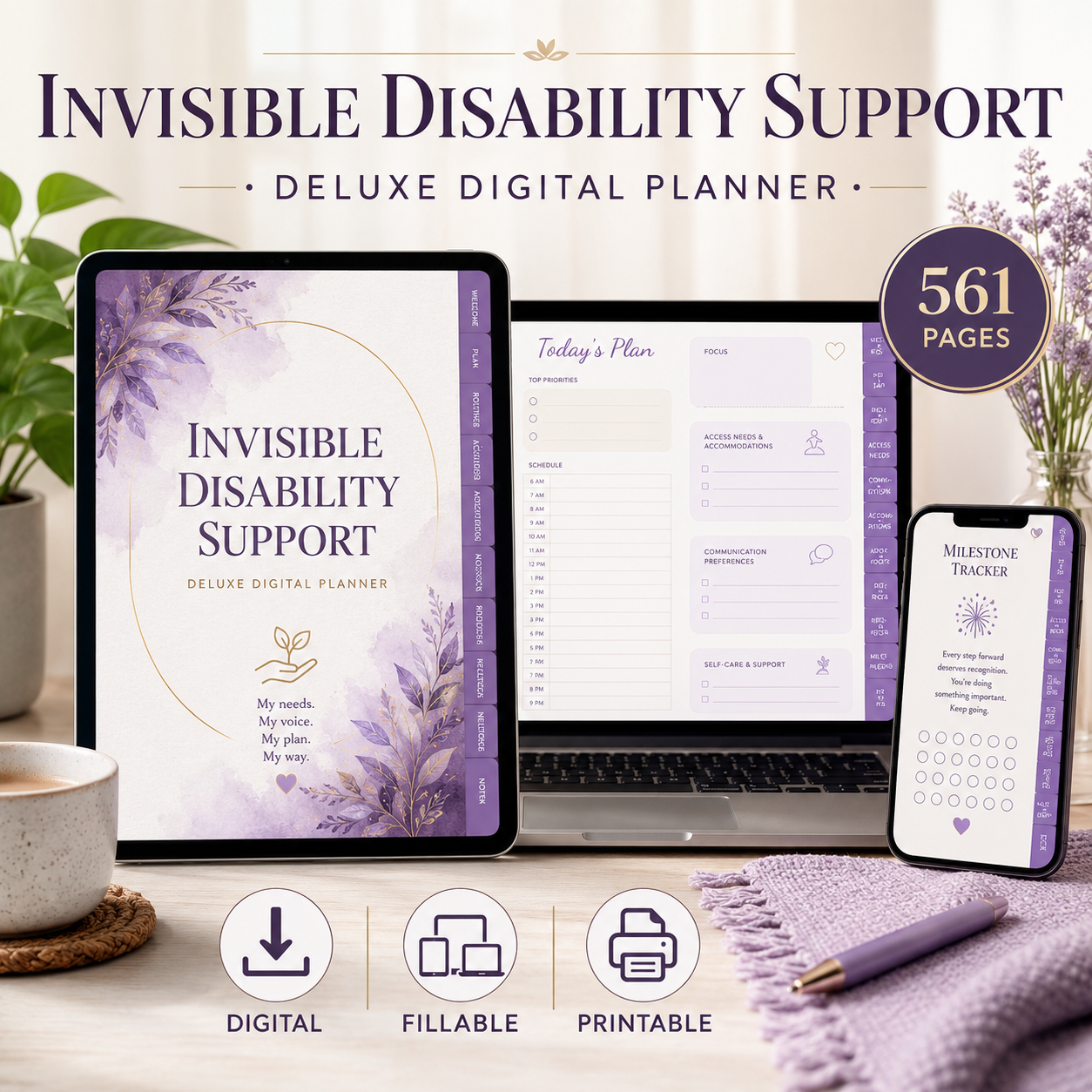 Invisible Disability Support Deluxe Digital Planner — listing image 09
