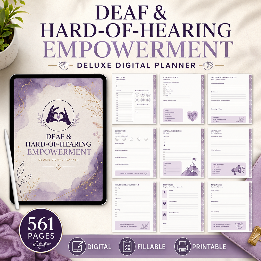 Deaf and Hard-of-Hearing Empowerment Deluxe Planner — listing image 02