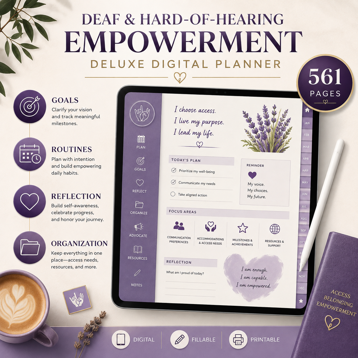 Deaf and Hard-of-Hearing Empowerment Deluxe Planner — listing image 03