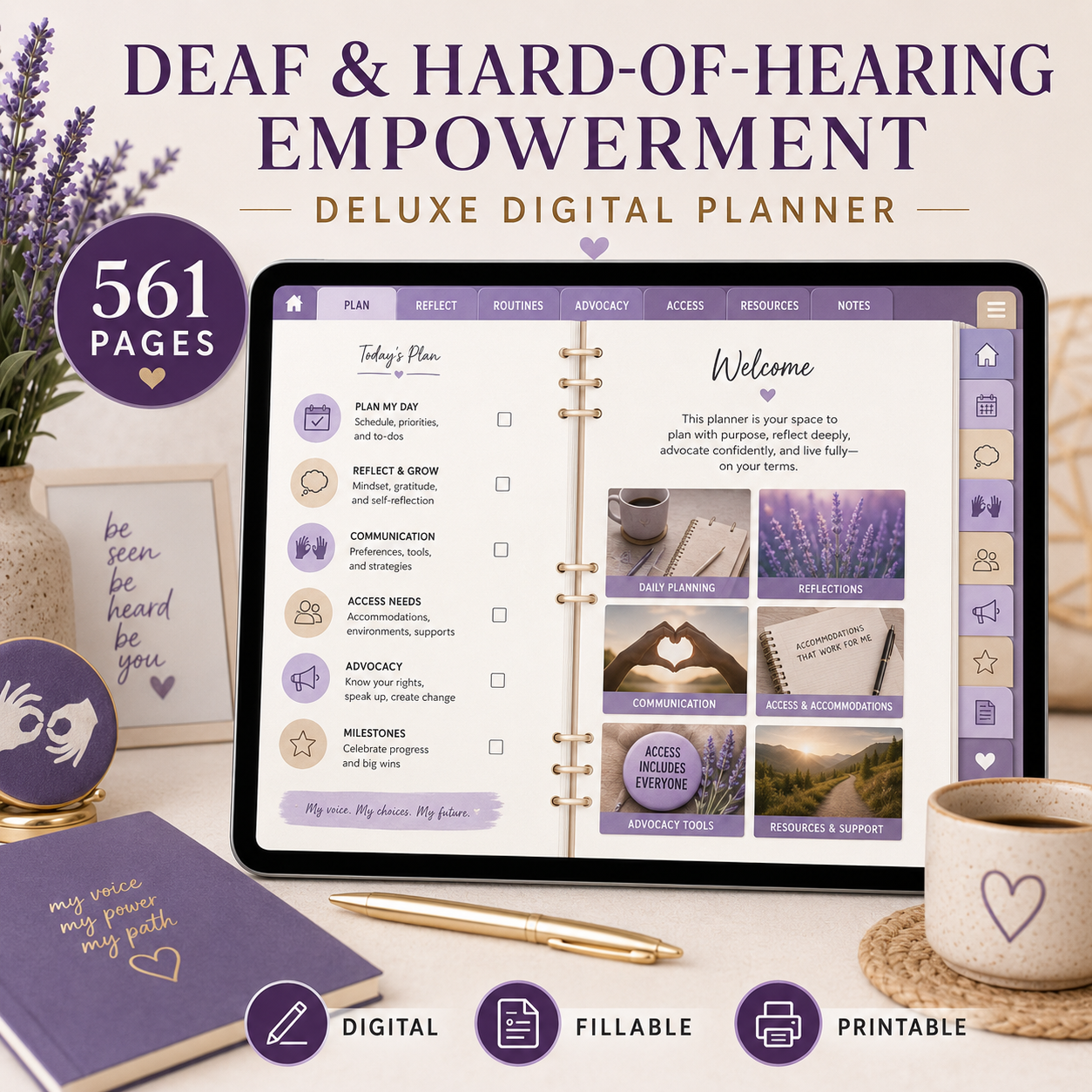 Deaf and Hard-of-Hearing Empowerment Deluxe Planner — listing image 04