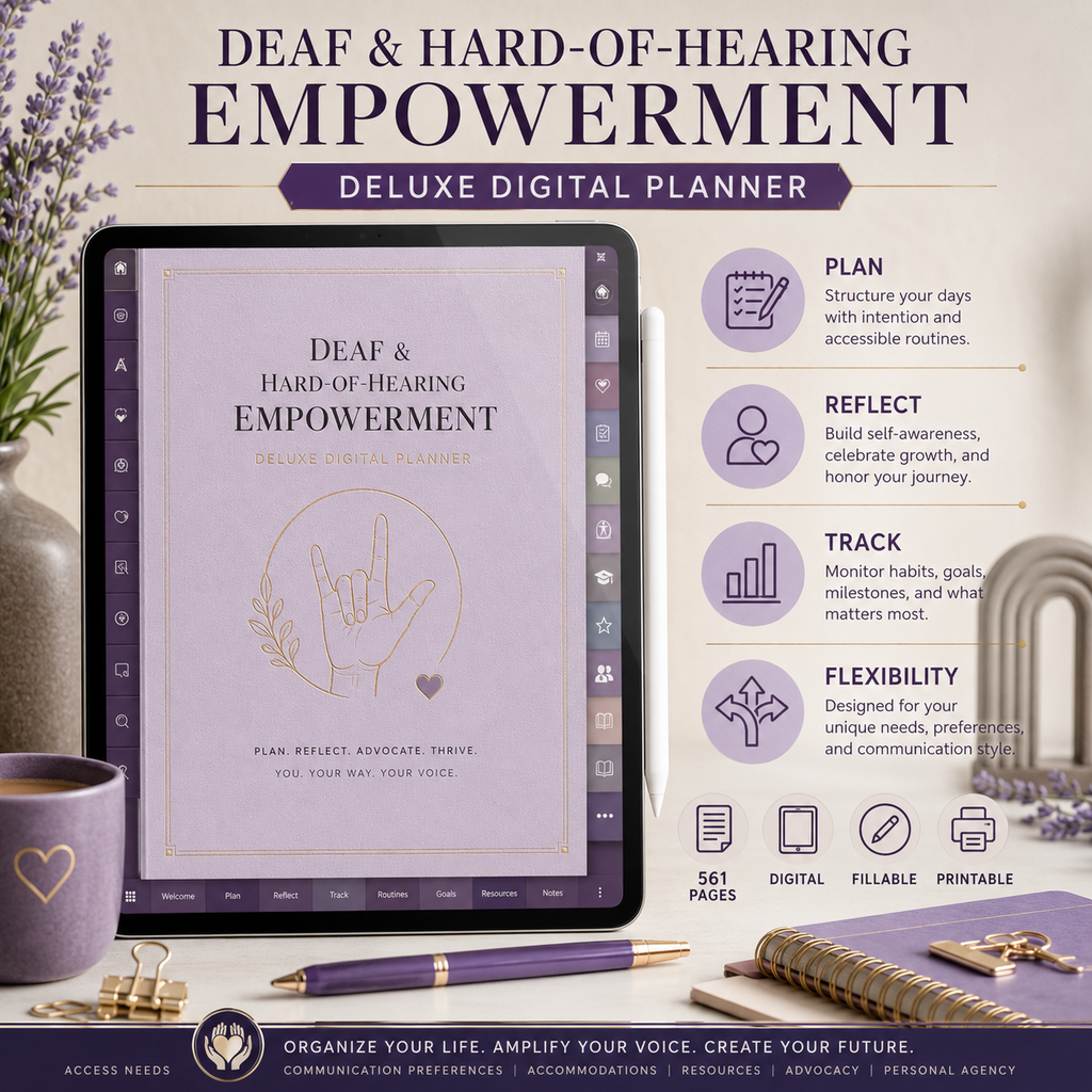 Deaf and Hard-of-Hearing Empowerment Deluxe Planner — listing image 07