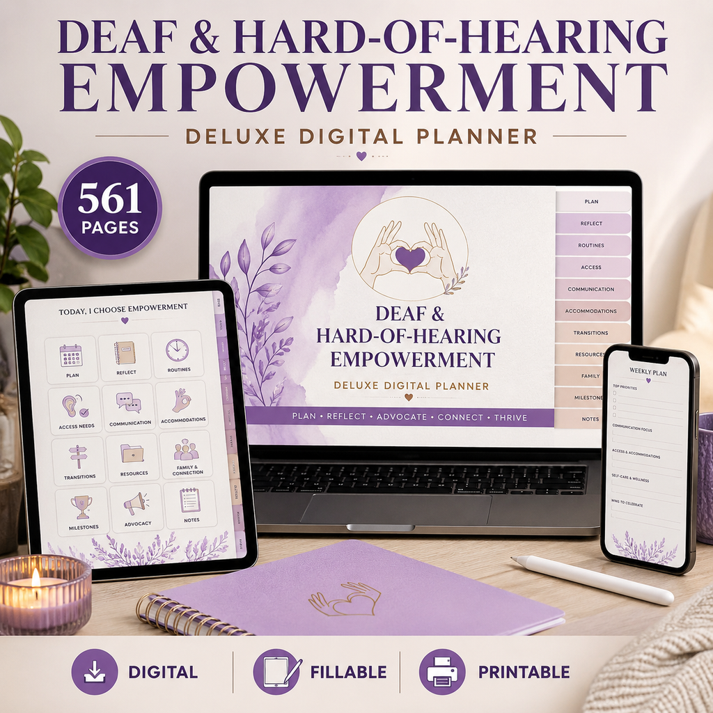 Deaf and Hard-of-Hearing Empowerment Deluxe Planner — listing image 09