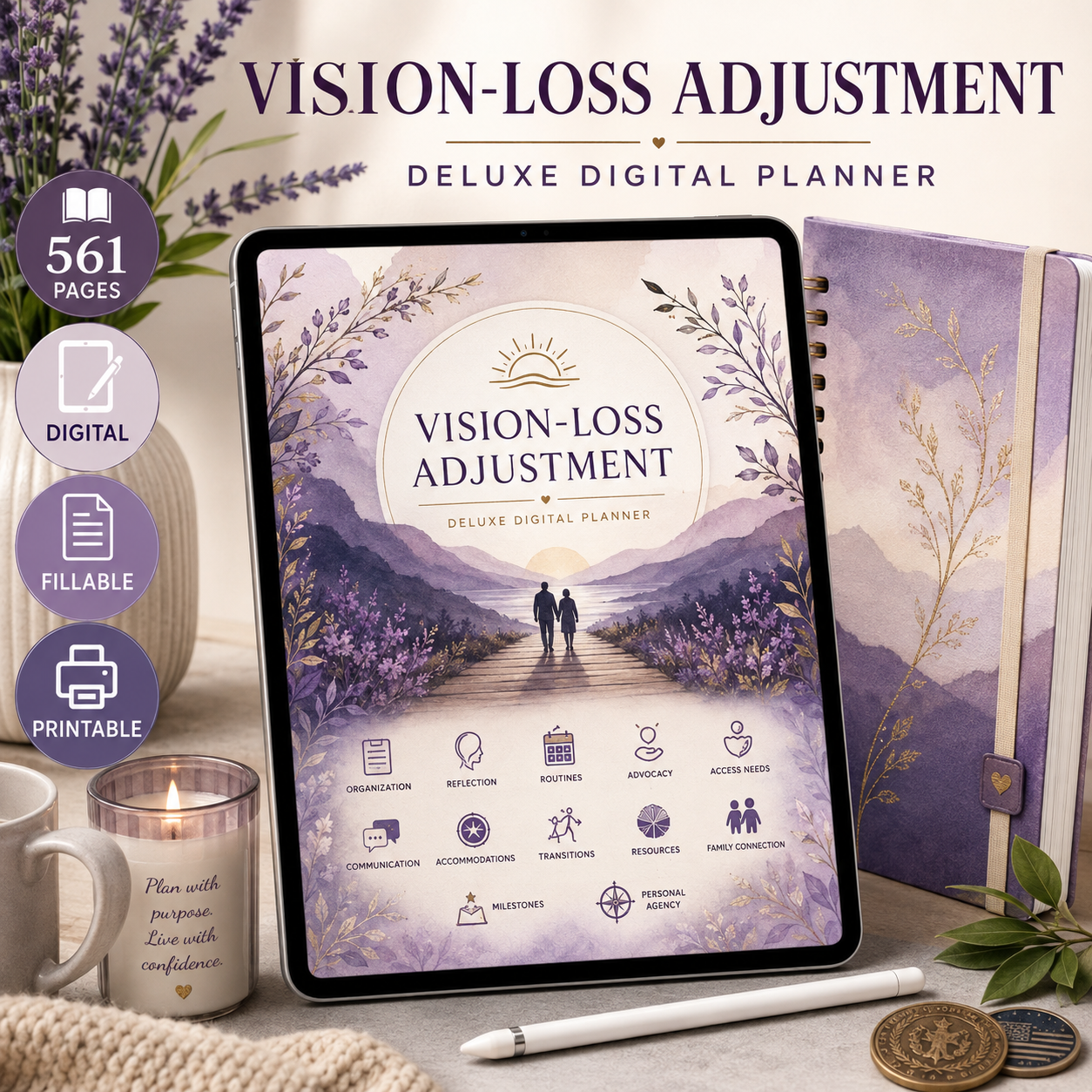 Vision-Loss Adjustment and Independence Deluxe Planner — listing image 01
