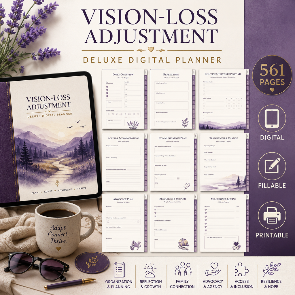 Vision-Loss Adjustment and Independence Deluxe Planner — listing image 02