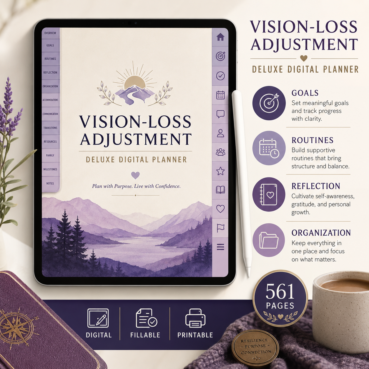 Vision-Loss Adjustment and Independence Deluxe Planner — listing image 03
