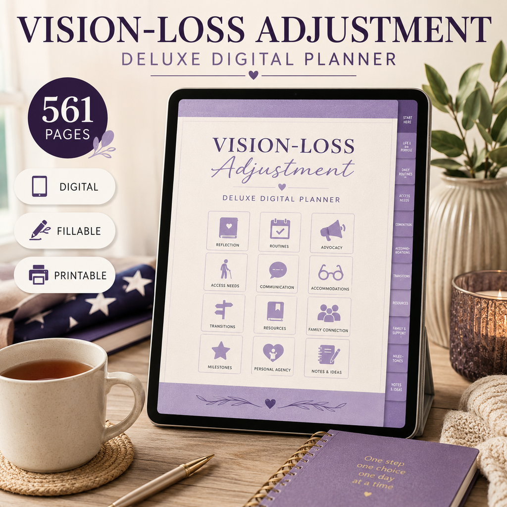 Vision-Loss Adjustment and Independence Deluxe Planner — listing image 05
