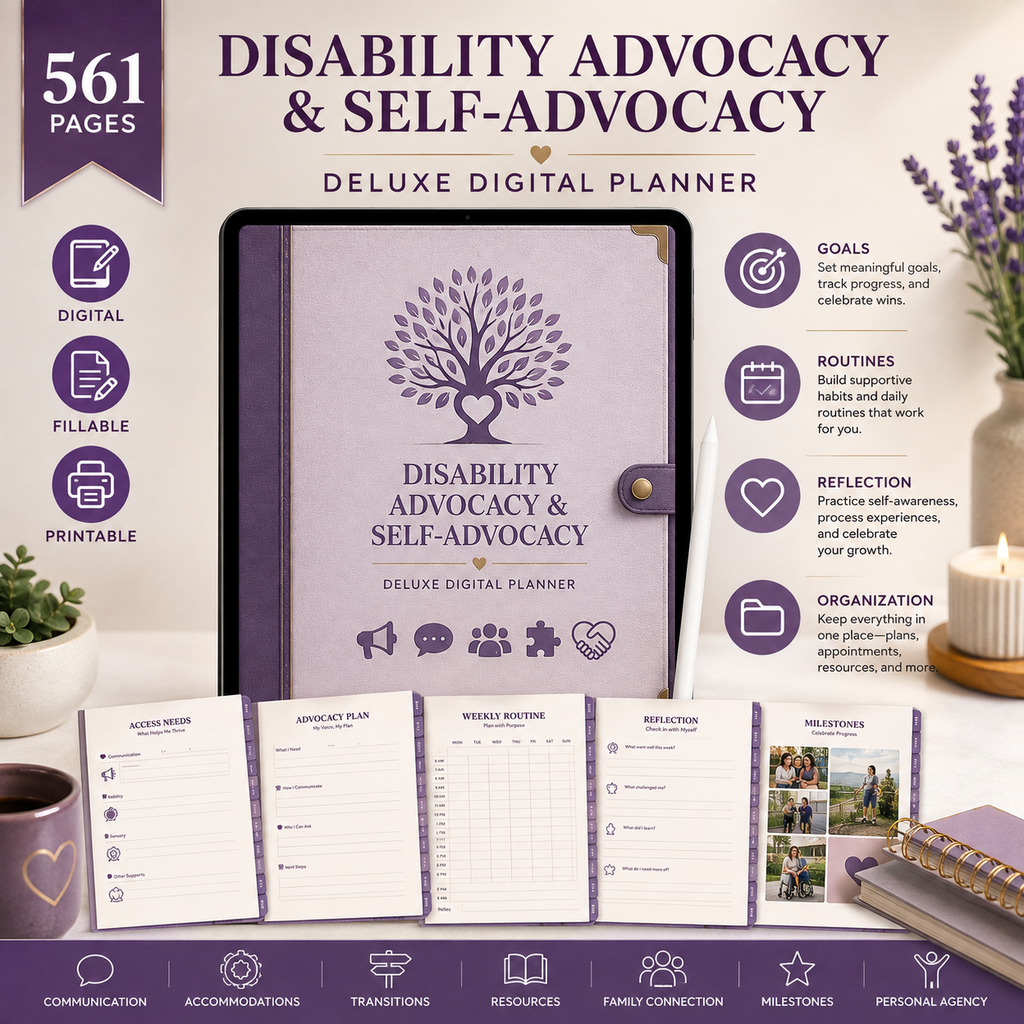 Disability Advocacy and Self-Advocacy Deluxe Planner — listing image 03