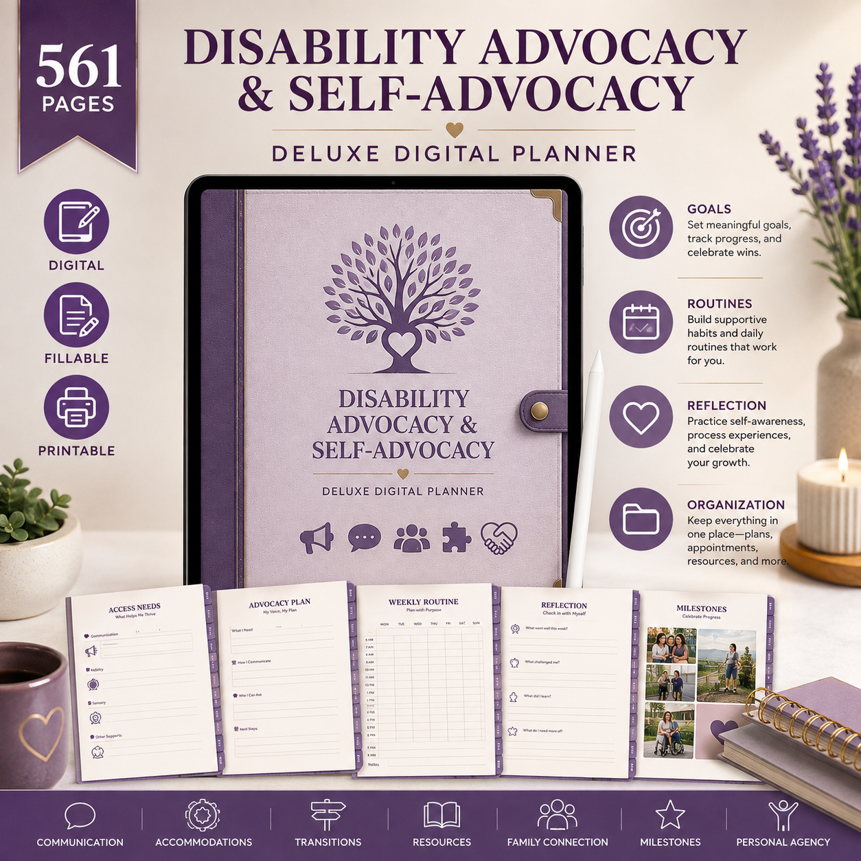 Disability Advocacy and Self-Advocacy Deluxe Planner — listing image 03